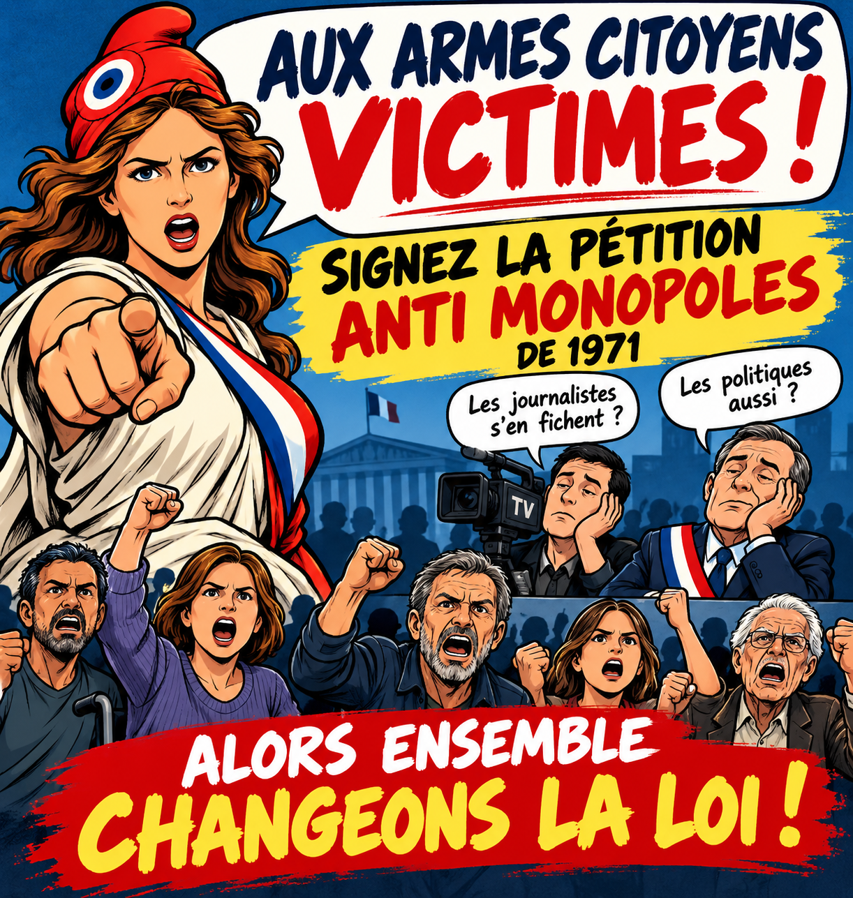 Aux armes citoyens victimes - pétition pour ouvrir le débat sur la loi de 1971